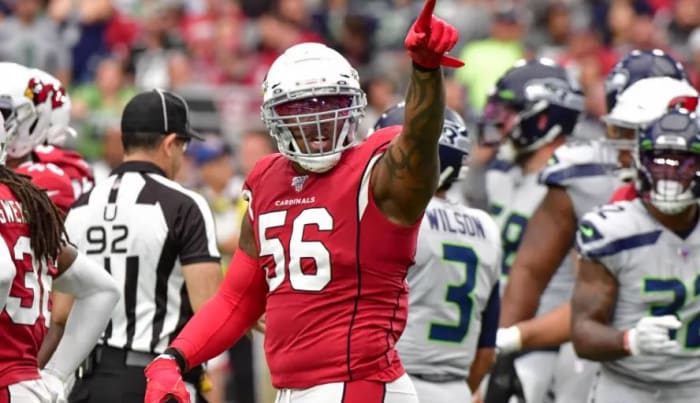 Suggs, seen with the Cardinals in 2019, moved on from Baltimore for the most wholesome of reasons